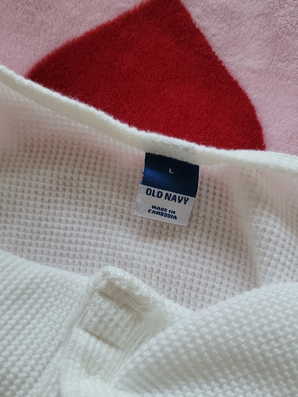 Old Navy White Ribbed Cropped Tank with Button Placket - Picture 7 of 8
